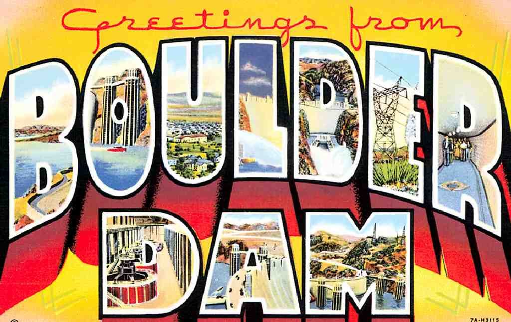 Boulder Luggage Label Vintage A4 Photo Print