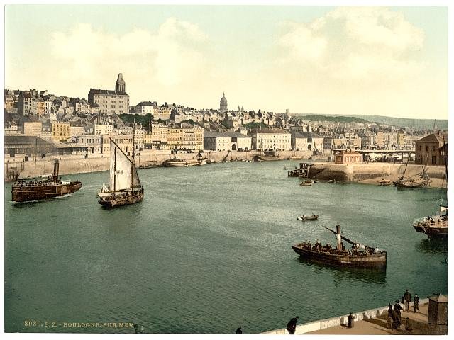 Boulogne from west pier Vintage A4 Photo Print