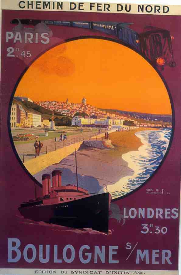 Boulogne sur Mer Vintage Advert A4 Photo Print