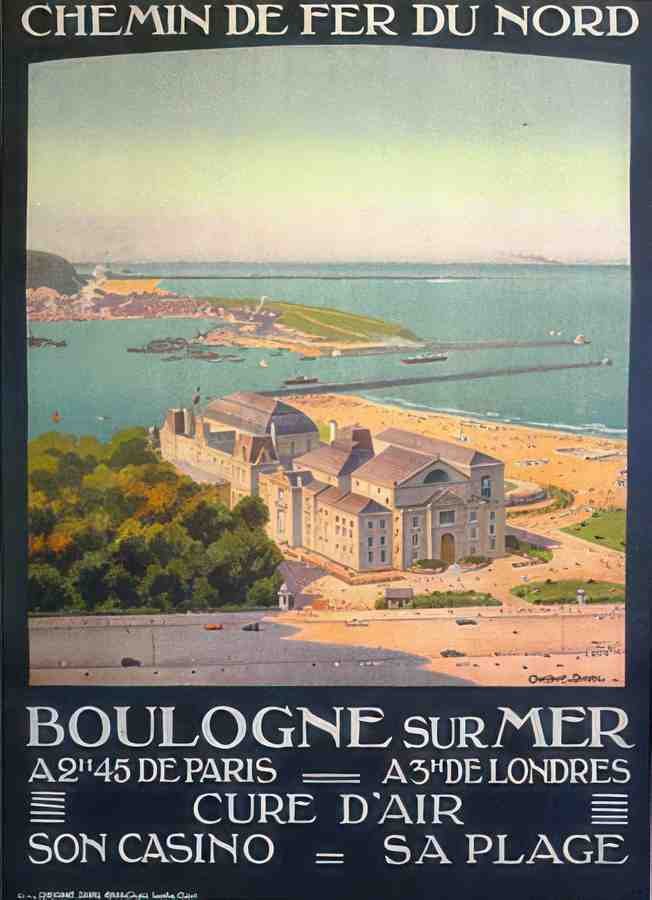 Boulogne sur mer Casino Vintage Advert A4 Photo Print