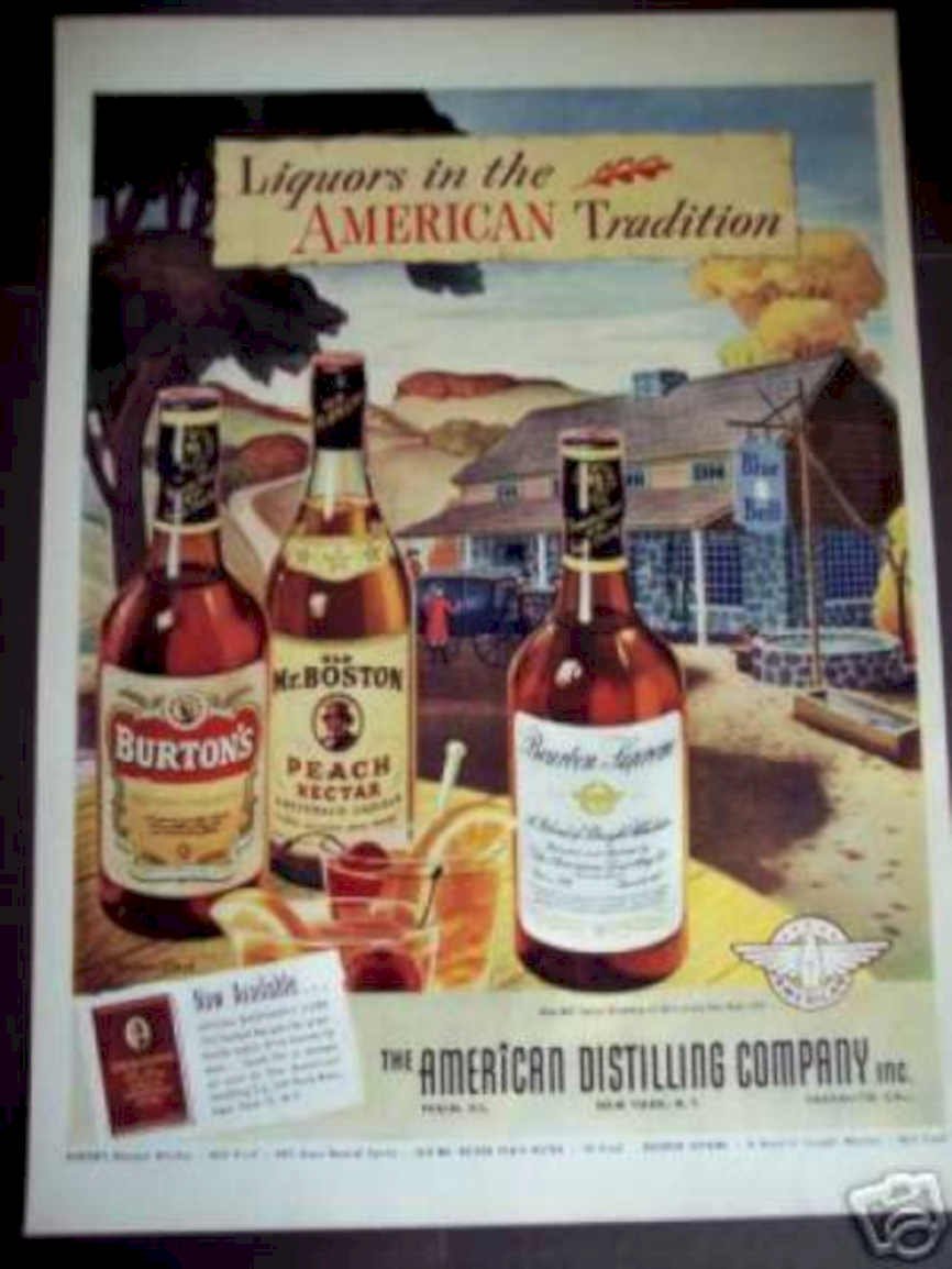 Bourbons Peach Nectar Vintage Retro Advert Ads A4 Photo Print