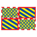 Bourgogne Prov Flag N3144 A4 Photo Print