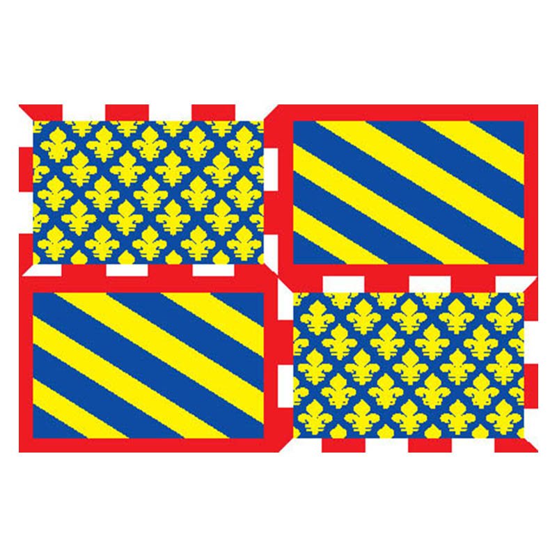 Bourgogne Prov Flag N3144 A4 Photo Print