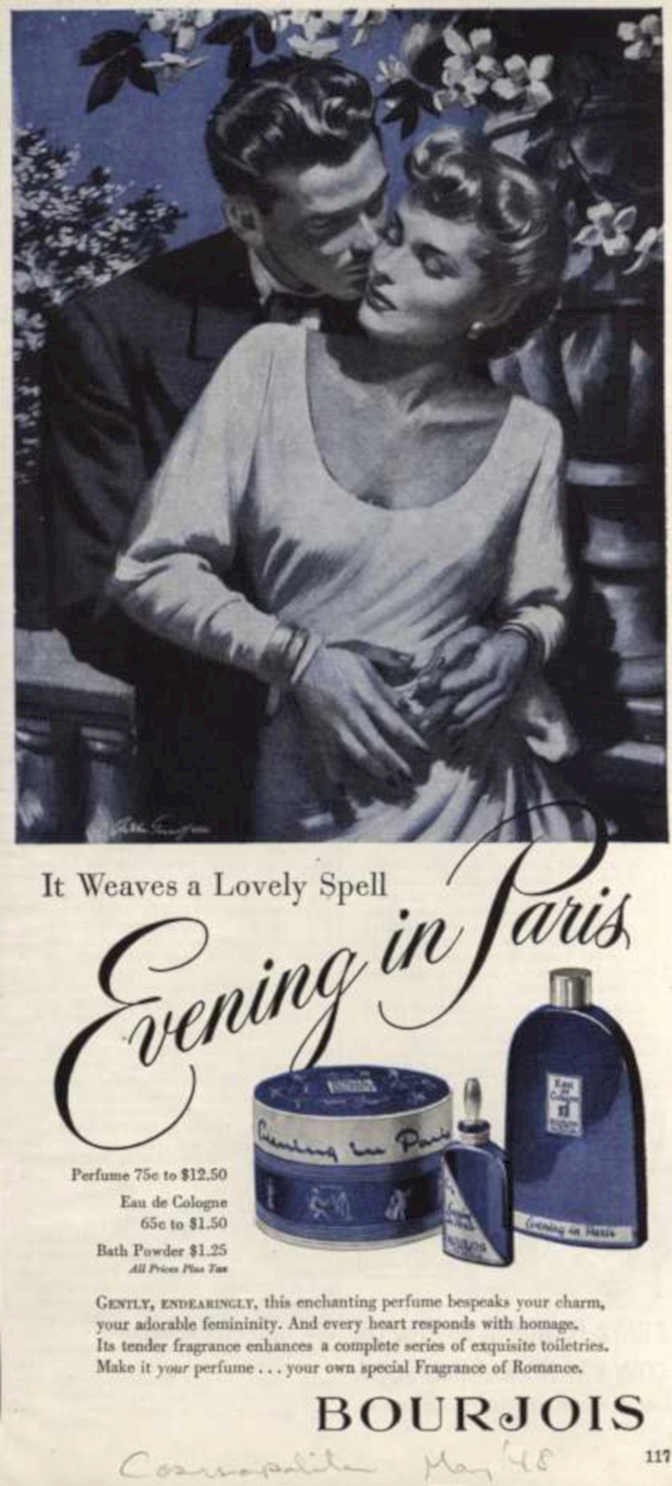 Bourjois Evening Paris Vintage Retro Advert Ads A4 Photo Print