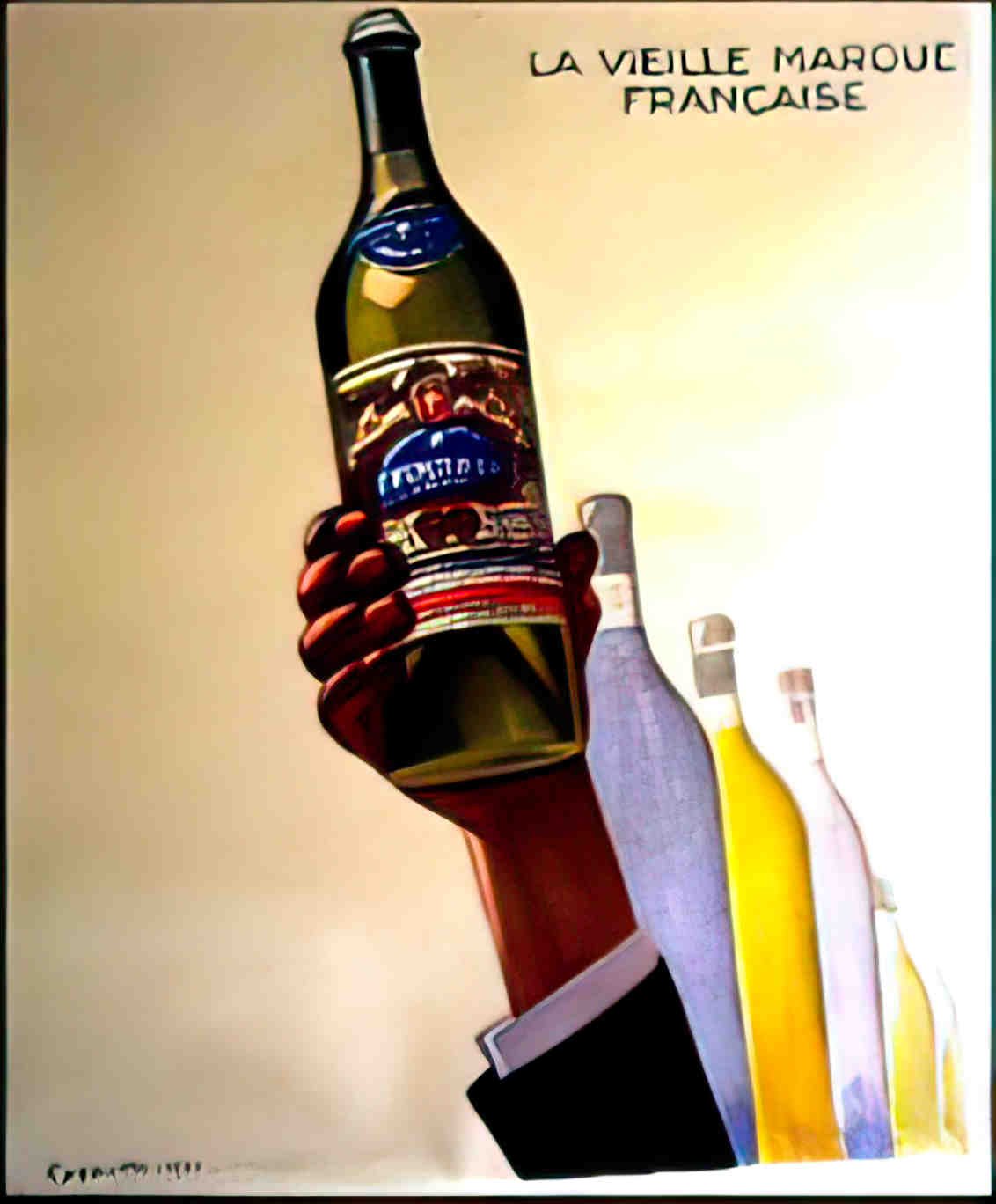 Bouteilles Advert A4 Photo Print