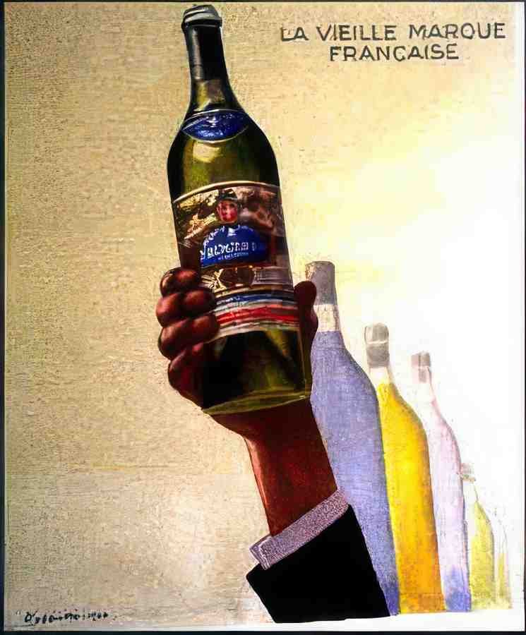 Bouteilles Vintage Advert A4 Photo Print