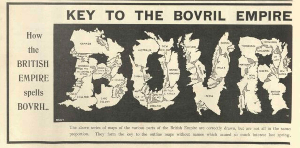 Bovril Empire Map Vintage Retro Advert Poster A4 Photo Print