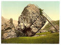 Bowder Stone Lake District Vintage A4 Photo Print