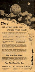 Bowery Savings Bonds Vintage Retro Advert Ads A4 Photo Print