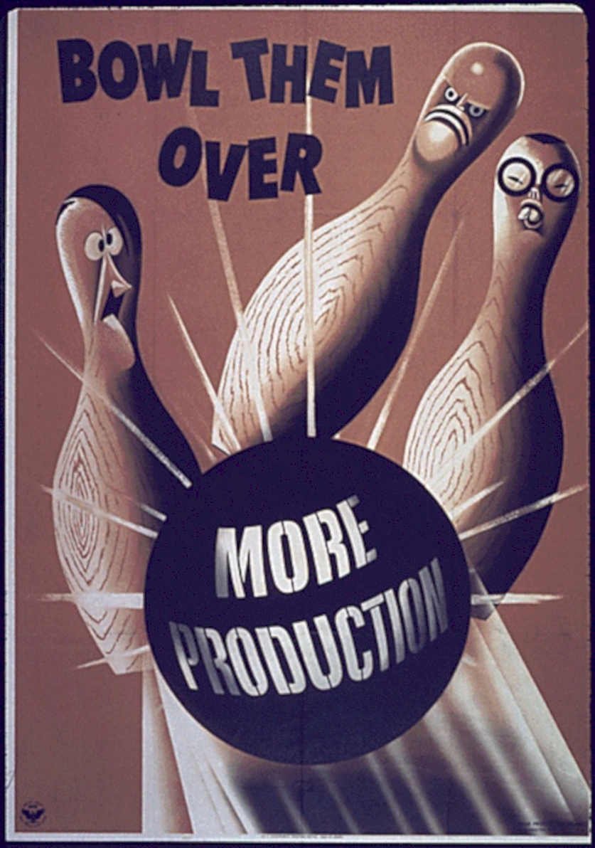 Bowling Pins Over Vintage Retro Advert Ads A4 Photo Print