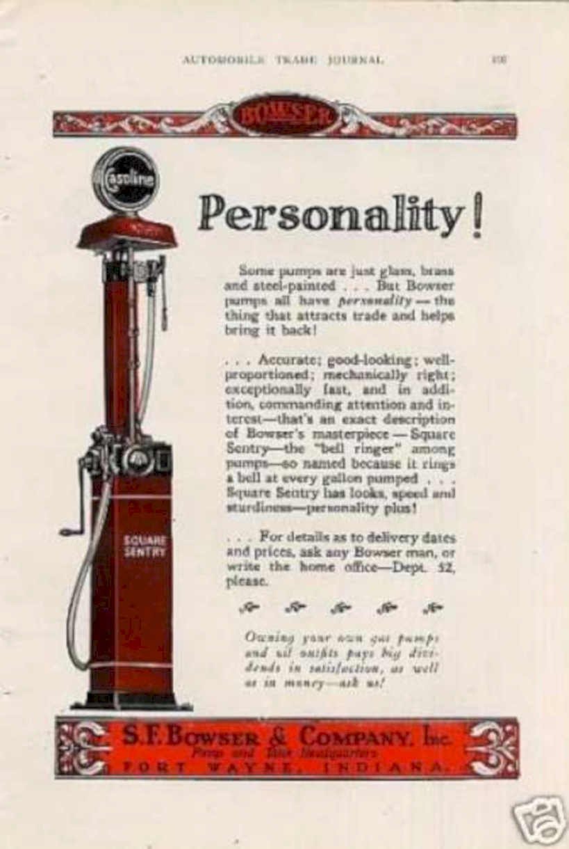 Bowser Sentry Pump Vintage Retro Advert Ads A4 Photo Print