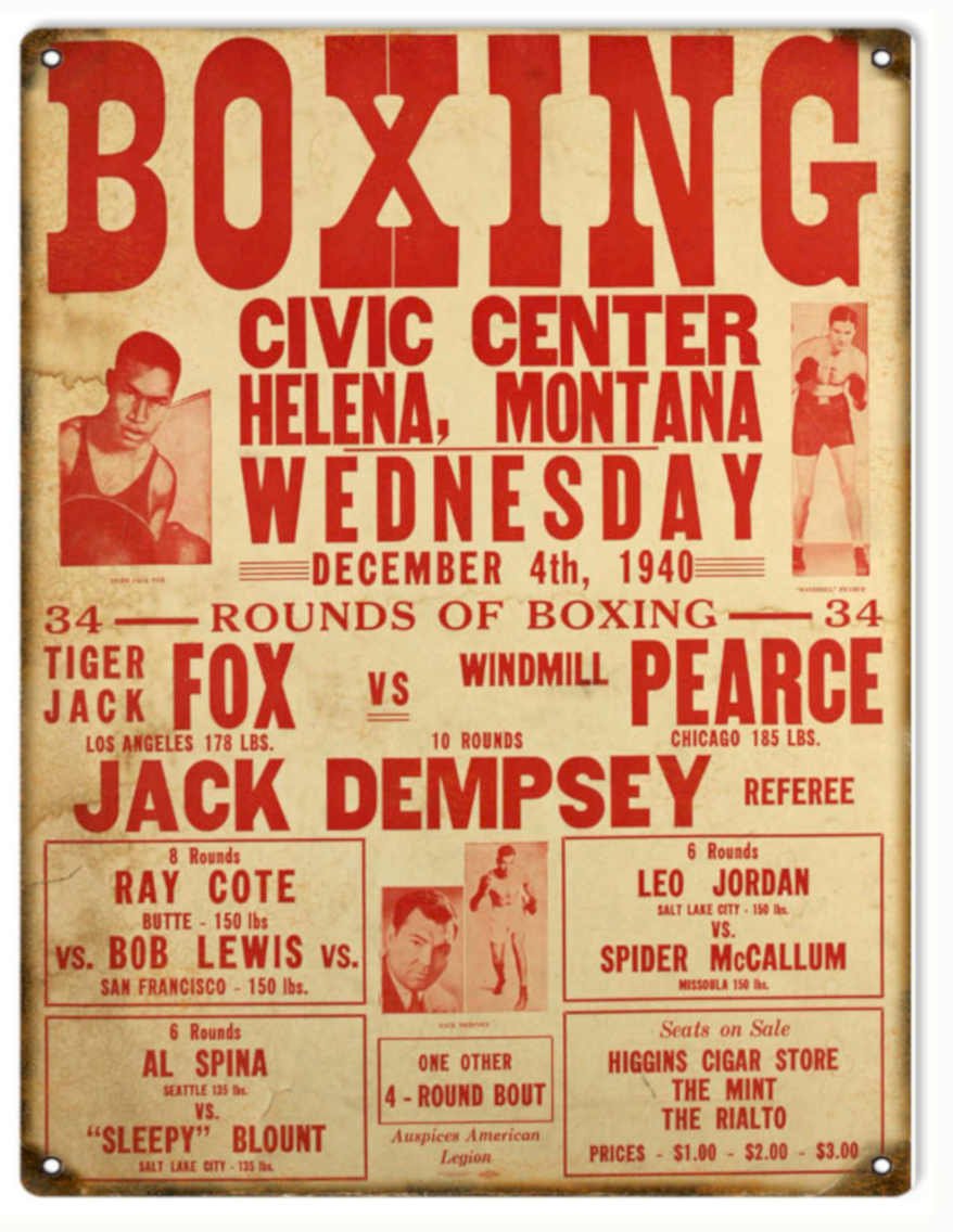 Boxing Fox Pearce Vintage Retro Advert Ads A4 Photo Print