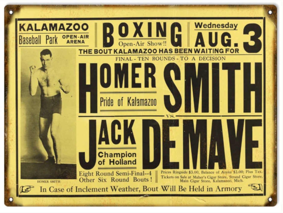 Boxing Smith Demave Vintage Retro Advert Ads A4 Photo Print