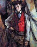 Boy In Red Waistcoat Cezanne A4 Photo Print