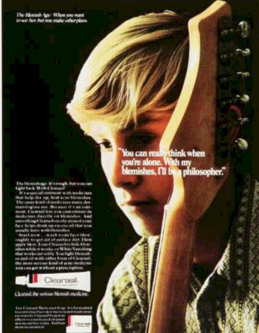 Boy Philosopher Clearsil Vintage Retro Advert Ads A4 Photo Print