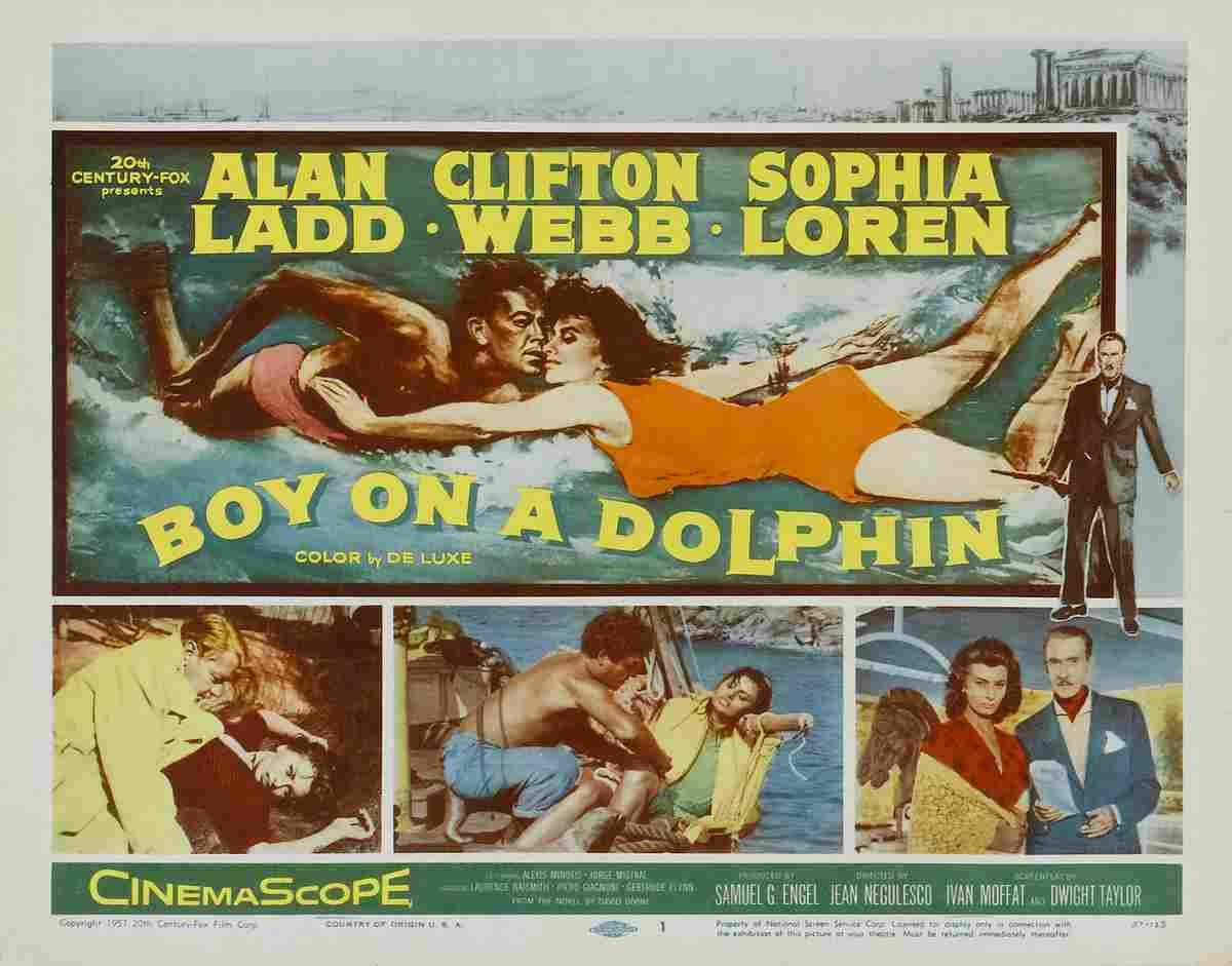 Boy on a Dolphin 04  film star poster A4 Photo Print