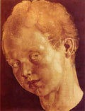 Boy's head tilted to the left by Durer A4 Photo Print