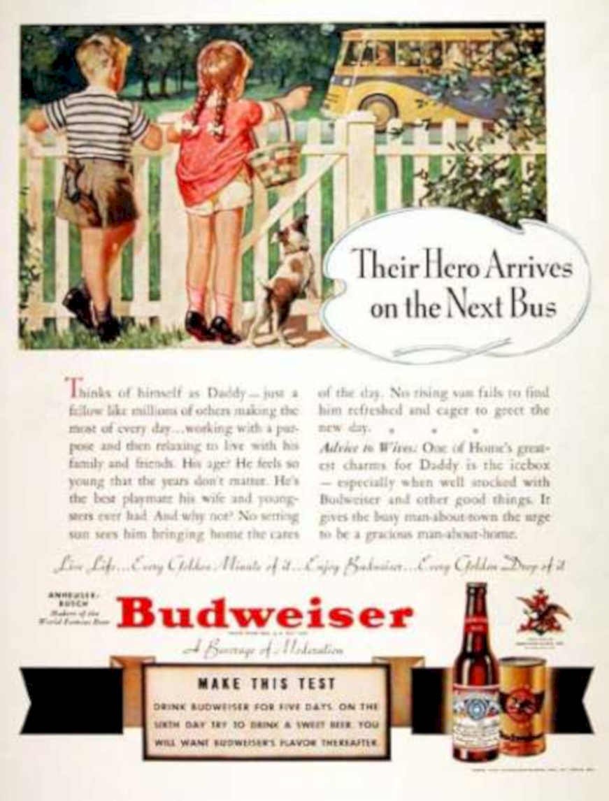 Boys Bus Drink Vintage Retro Advert Ads A4 Photo Print