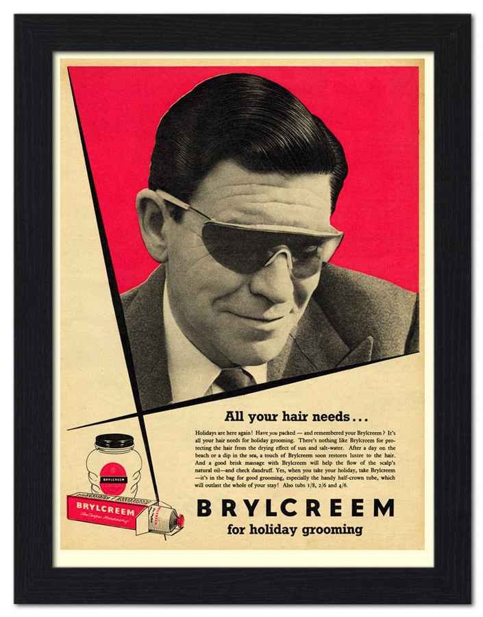 Bp Frame 025 Brylcreem 1950s barber advert A4 Photo Print