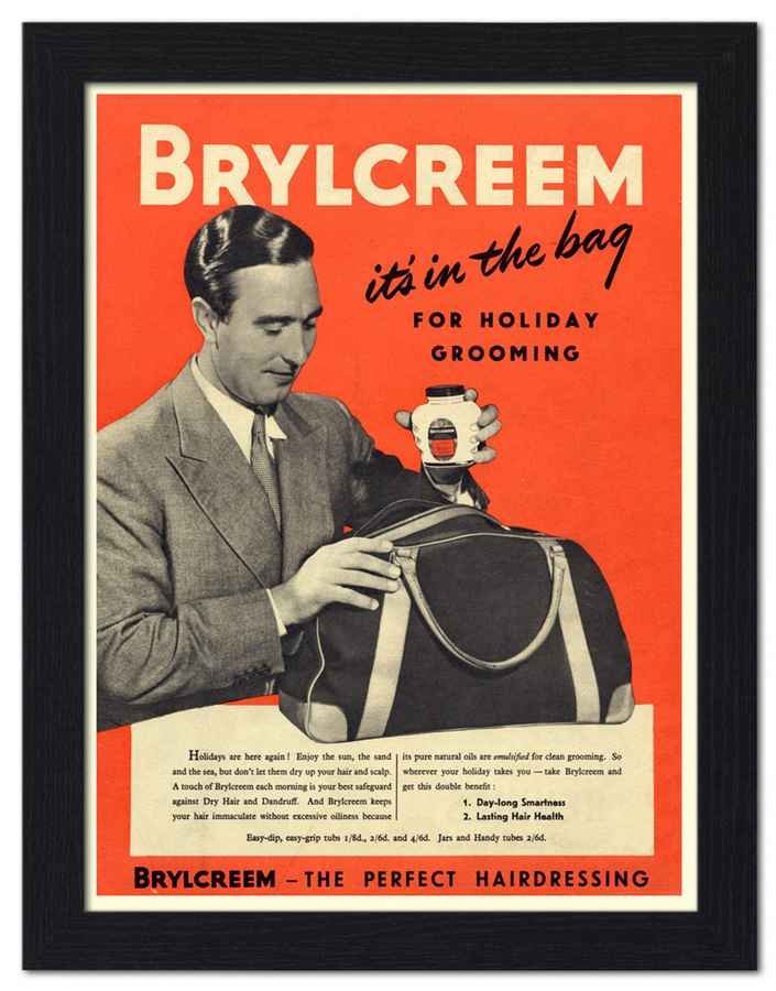 Bp Frame 144 Brylcreem 1950s barber advert A4 Photo Print