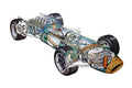 Brabham BT19 1966 cutaway A4 Photo Print