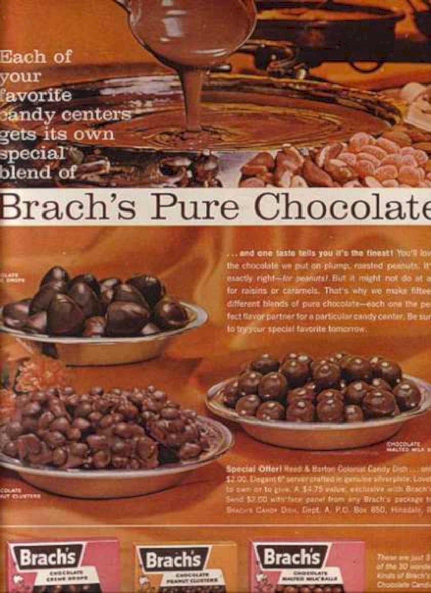 Brachs Chocolate Blends Vintage Retro Advert Ads A4 Photo Print