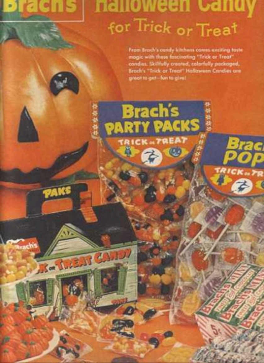 Brachs Halloween Candy 1 Vintage Retro Advert Ads A4 Photo Print