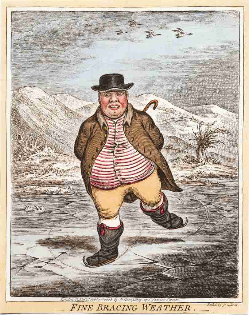 Bracingweather 1808 Cartoon Joke 001 Vintage A4 Photo Print