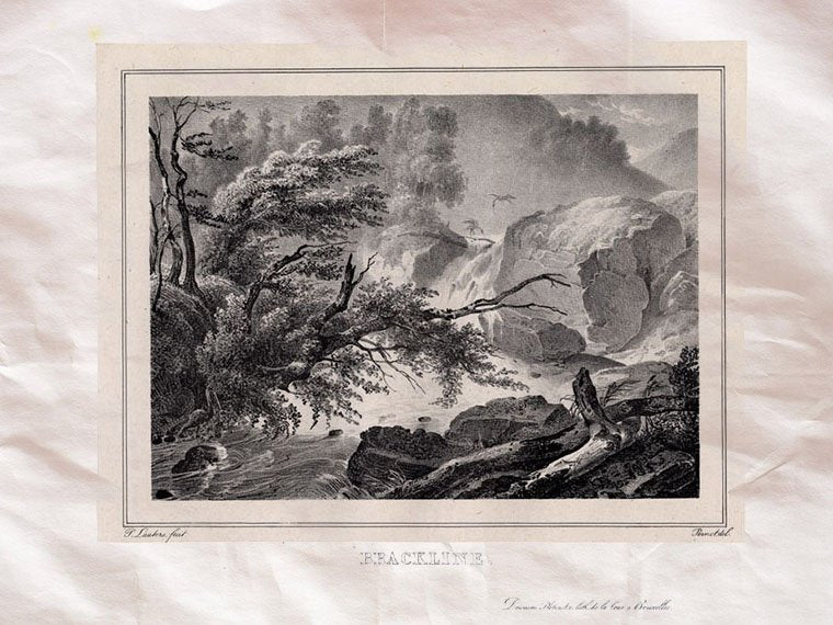 Bracklin Falls Near Callender Perthshire Scotland 1827 Vintage A4 Photo Print