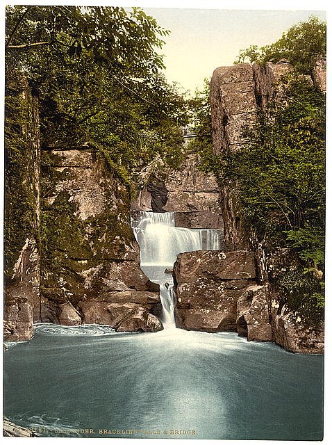 Bracklinn Falls and bridge Callander Vintage A4 Photo Print