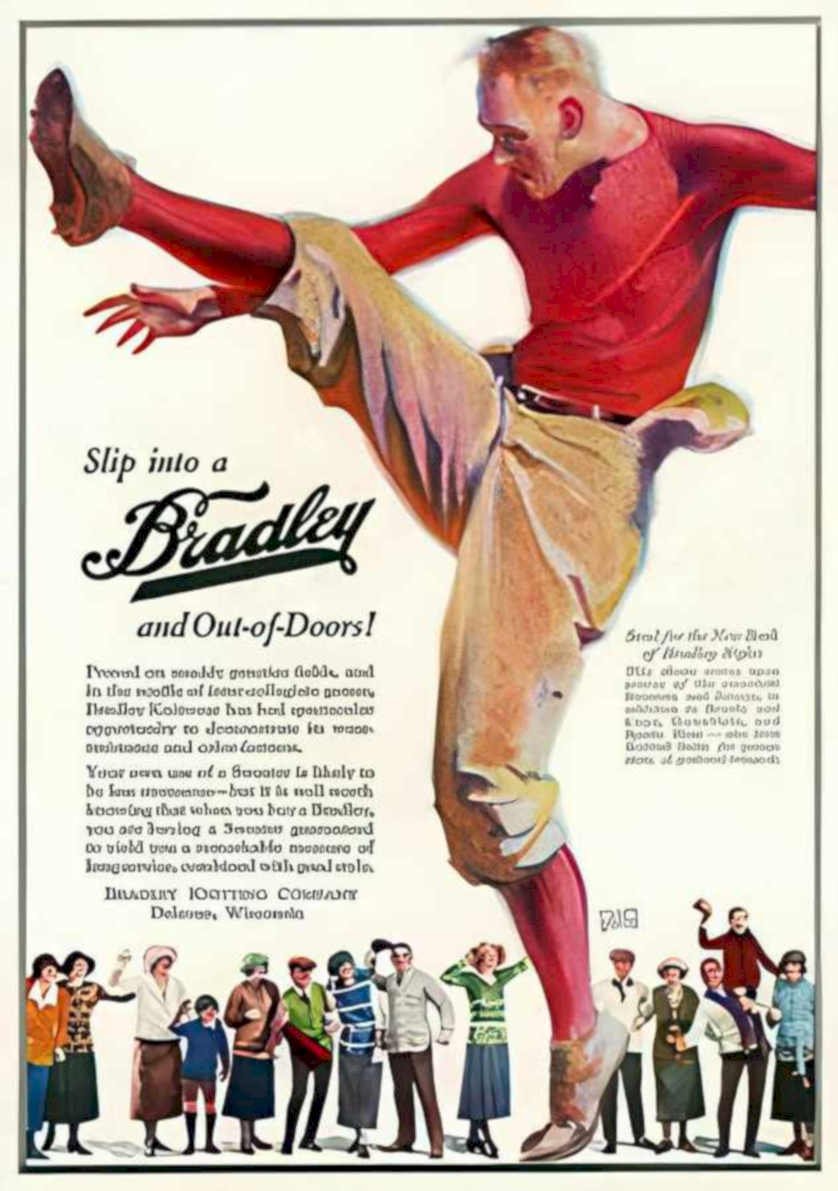 Bradley Winter Coats Vintage Retro Advert Ads A4 Photo Print