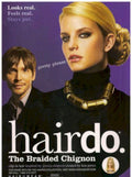 Braided Chignon Hairdo Vintage Retro Advert Poster A4 Photo Print
