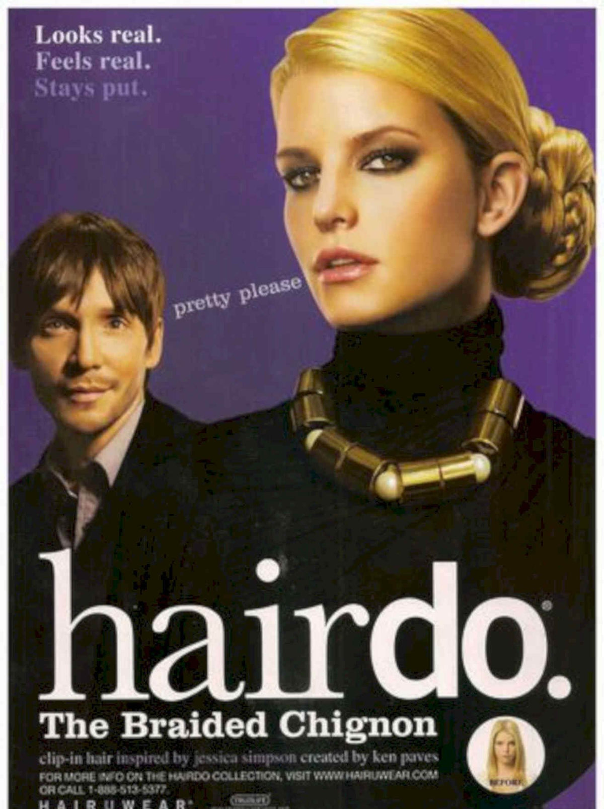 Braided Chignon Hairdo Vintage Retro Advert Poster A4 Photo Print