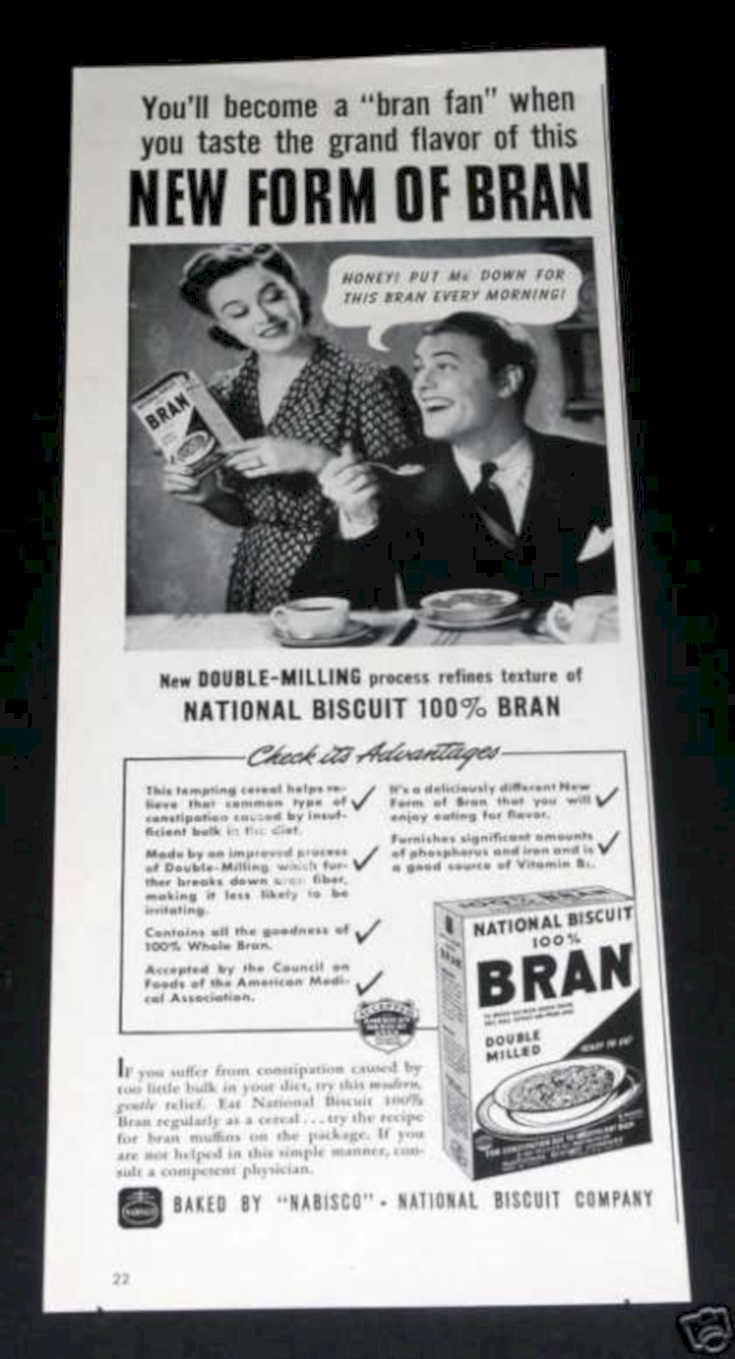 Bran Biscuits Women Vintage Retro Advert Ads A4 Photo Print
