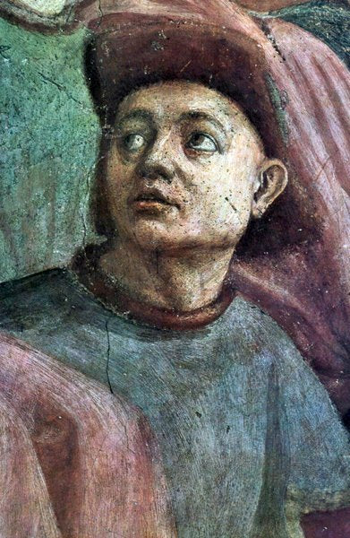 Brancacci Chapel awakening Theophilus son detail Masaccio A4 Photo Print