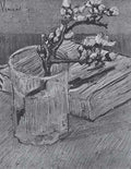 Branch Almond Blossom In A Glass With A Book Arles 1888 A4 Photo Print