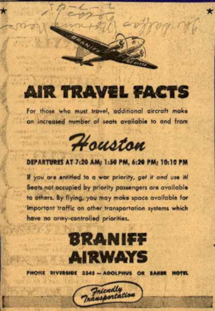 Braniff Airways Flight Vintage Retro Advert Ads A4 Photo Print
