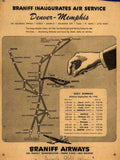 Braniff Flyer 1945 Vintage Retro Advert Ads A4 Photo Print