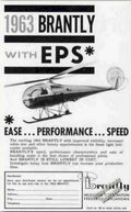 Brantly Helicopter 1963 Vintage Retro Advert Ads A4 Photo Print