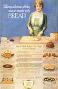 Bread Dishes Pies Vintage Retro Advert Ads A4 Photo Print