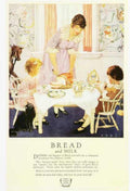 Bread Milk Child Vintage Retro Advert Ads A4 Photo Print