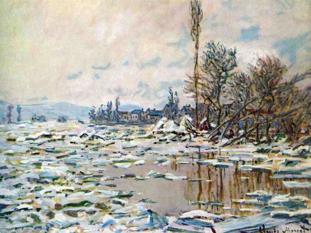 Break Up Of Ice Monet A4 Photo Print