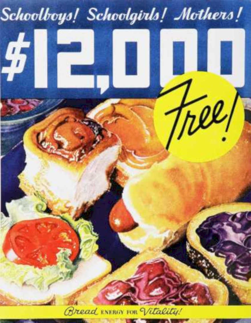 Breakfast Flyer School Vintage Retro Advert Ads A4 Photo Print