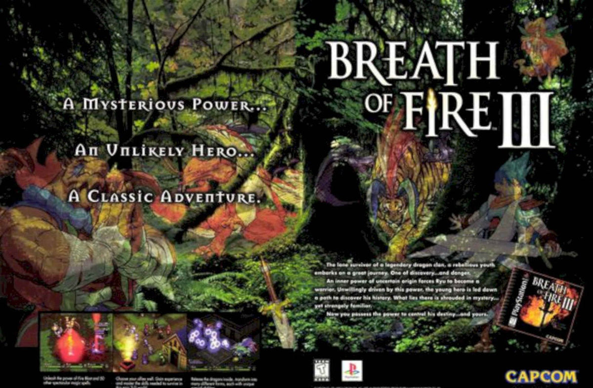 Breath Fire Iii Vintage Retro Advert Poster A4 Photo Print