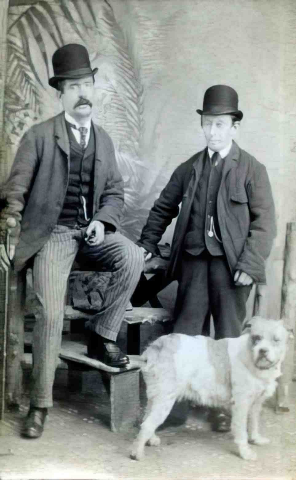 Breconshire Builth Wells Albert Jones on the left he had been a drummer in the Vintage A4 Photo Print