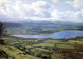 Breconshire Llangorse Lake and Brecon Beacons Vintage A4 Photo Print