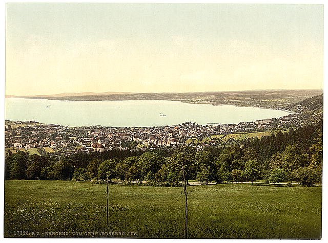 Bregenz from Gabhardsberg Tyrol Vintage A4 Photo Print