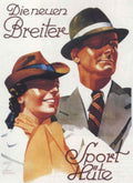 Breiter Hats 1930s Vintage Retro Advert Poster A4 Photo Print