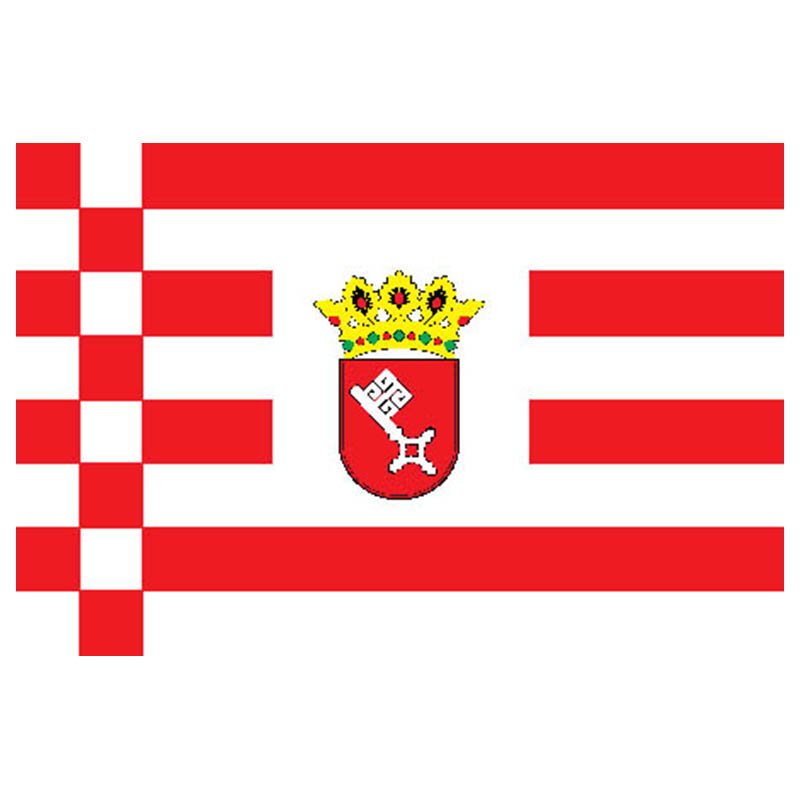 Bremen City Flag N5357 A4 Photo Print