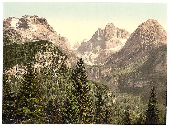 Brenta Group from Erzherzog Tyrol Vintage A4 Photo Print